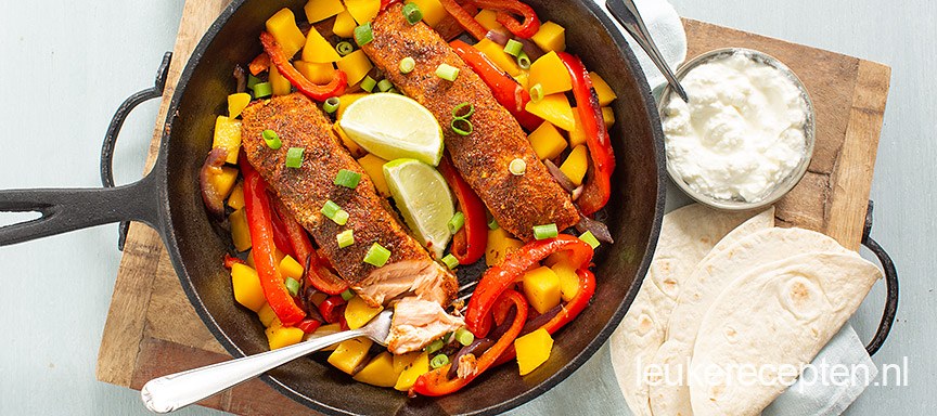 Zalm fajita