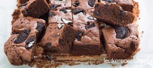 Brownies met oreo www.leukerecepten.nl