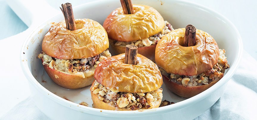 Gevulde appels met notenvulling