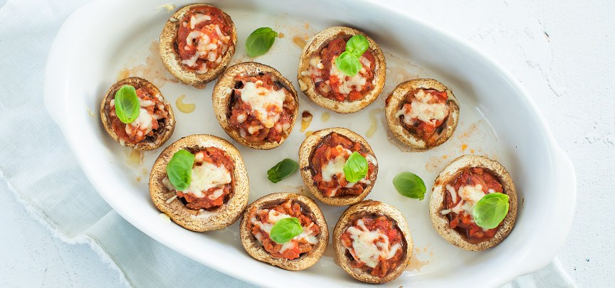 Gevulde champignons bolognese