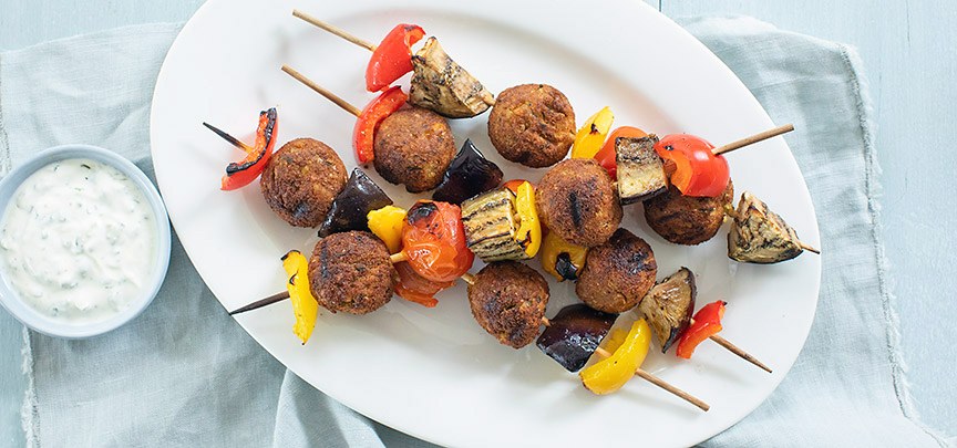 Falafel BBQ spiesen