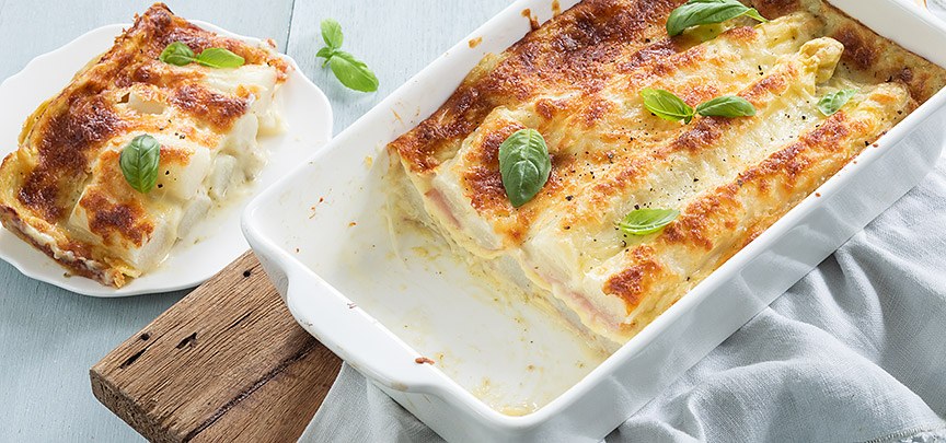Lasagne met witte asperges