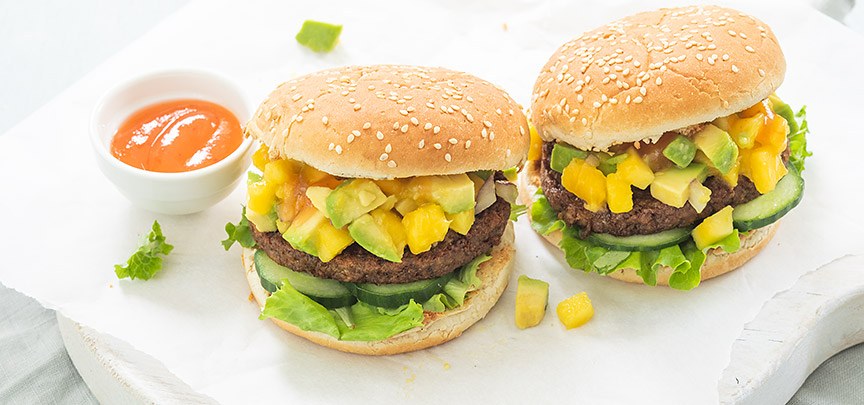 Vegaburgers met mangosalsa