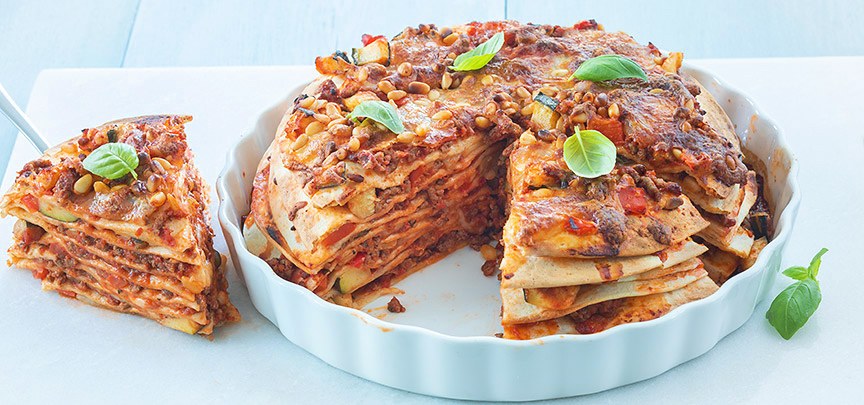 Italiaanse wraptaart met mozzarella