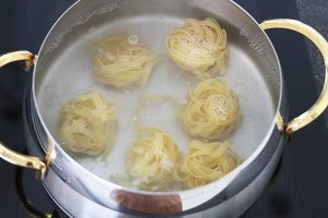 Pasta met zalm spinazie