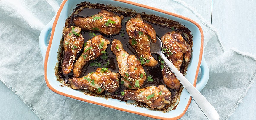 Oosterse kipkluifjes uit de oven