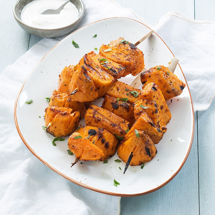 zoete aardappel spies