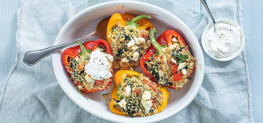 Gevulde paprika’s met couscous