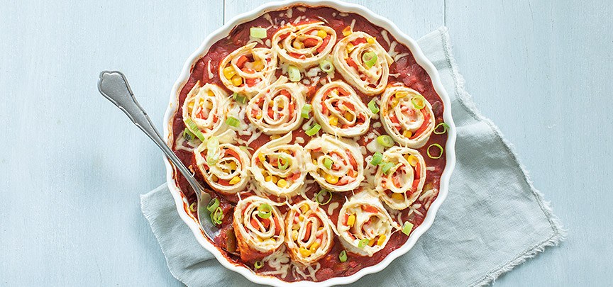 Ovenschotel met wraprolletjes