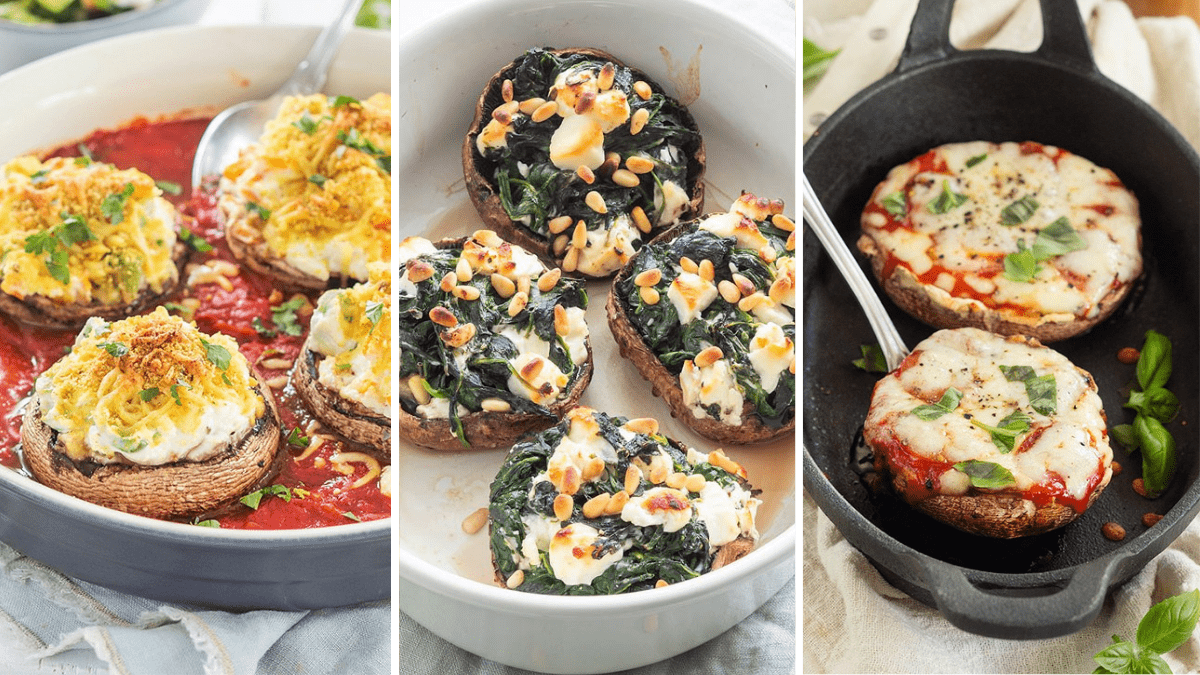 10 x gevulde portobello