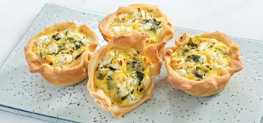 Mini preitaartjes met feta