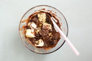 Brownie recept stap 1