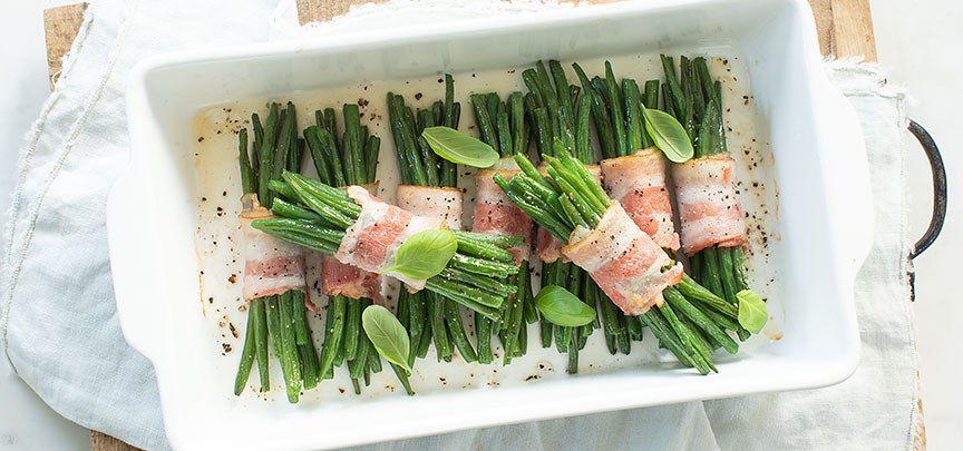 Haricots verts met spek