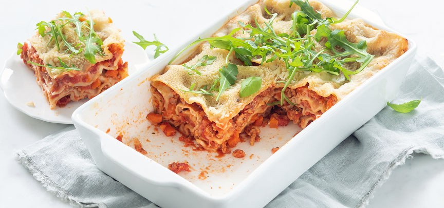 Vegan lasagne bolognese