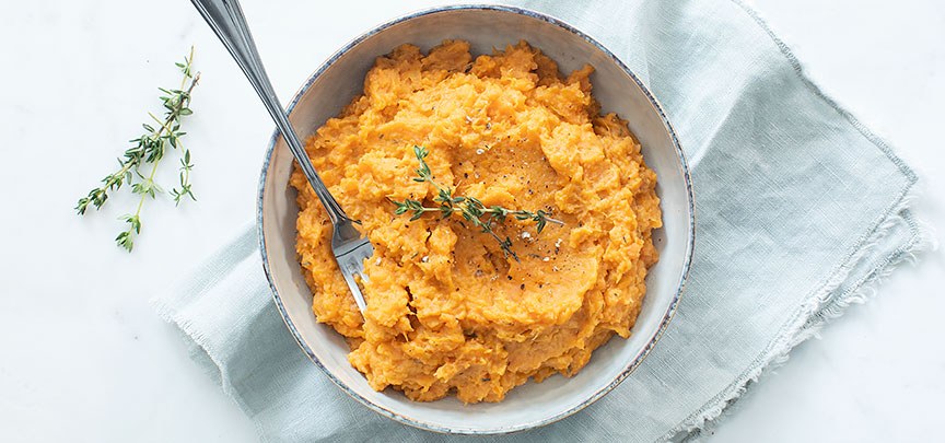 Zoete aardappelpuree
