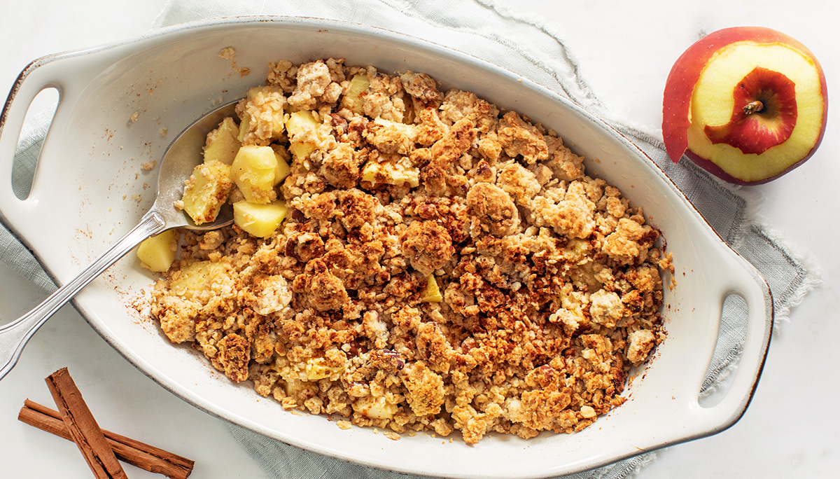 Gezonde appel crumble