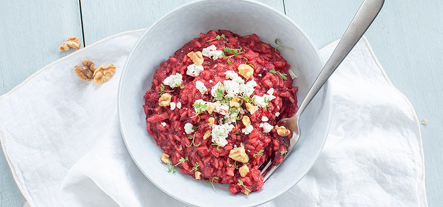 Rode bietenrisotto