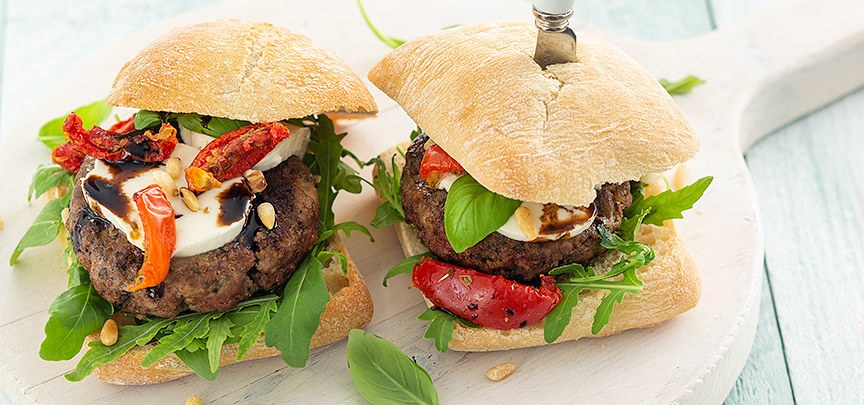 Caprese burger