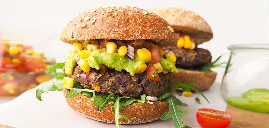 Zelfgemaakte vegan burgers