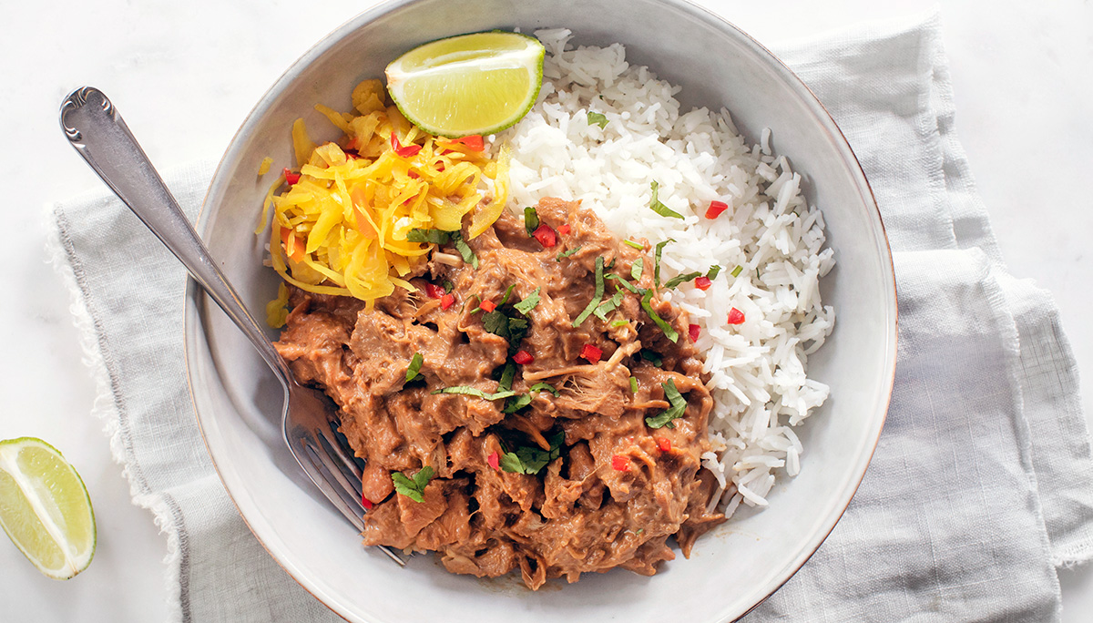 Vegan rendang van jackfruit