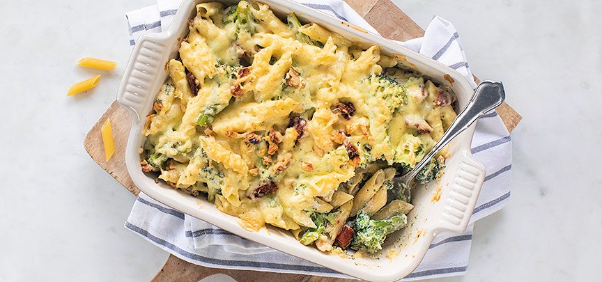 Pastaschotel met broccoli en kruidenroomkaas