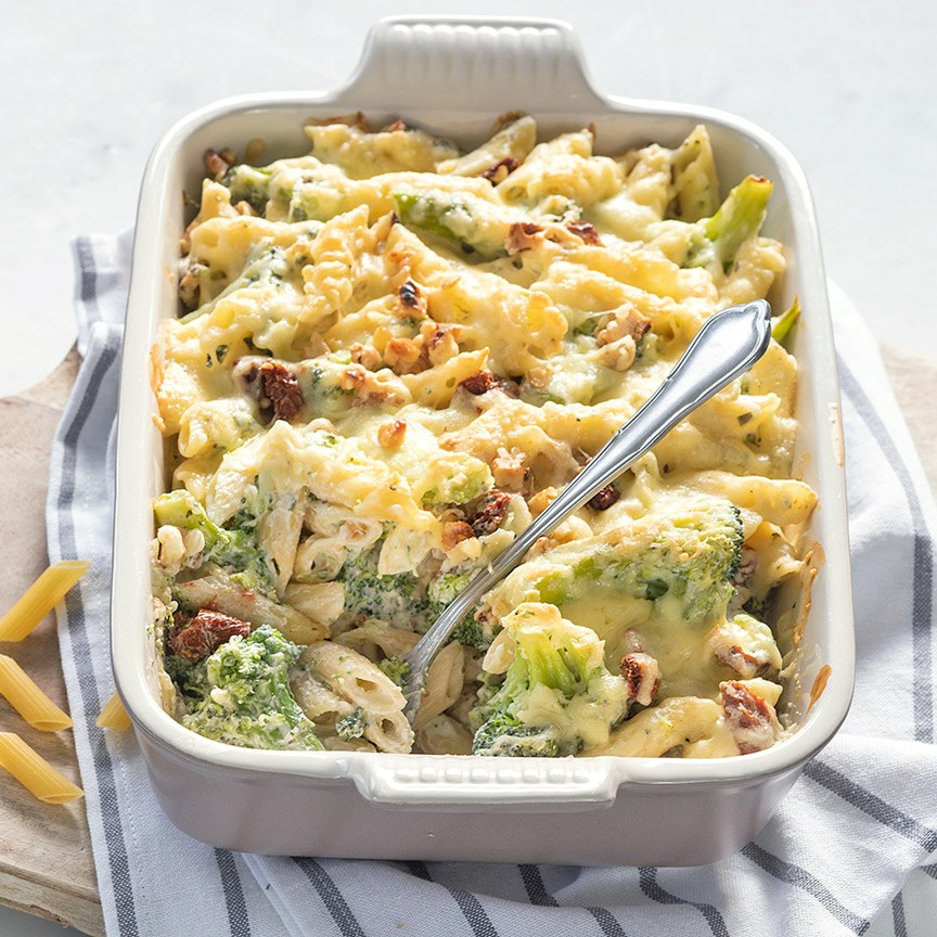 Pastaschotel met broccoli en kruidenroomkaas