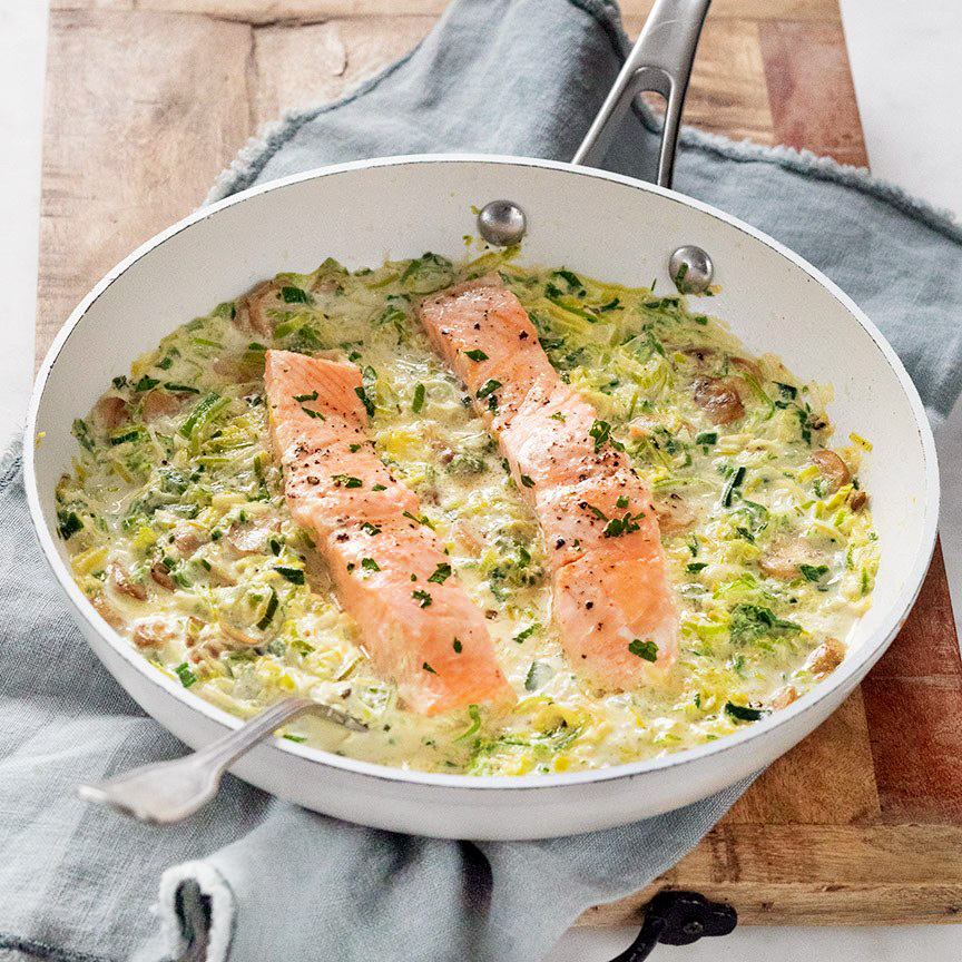zalm-prei-pannetje
