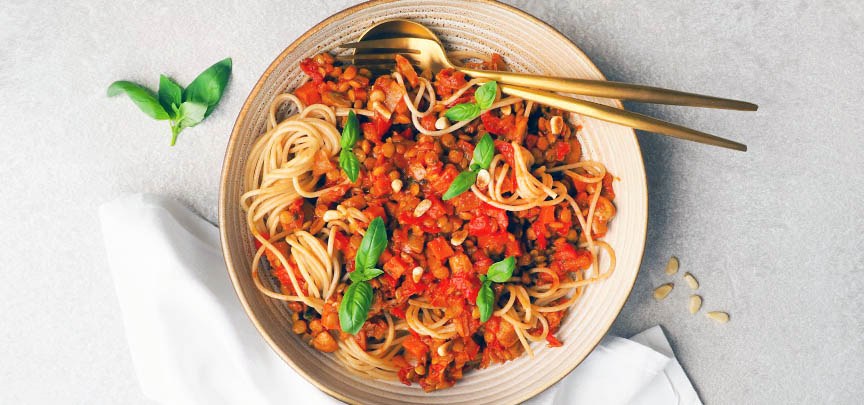 Vegan spaghetti bolognese