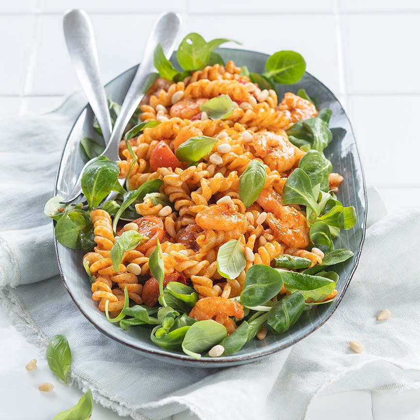 Pastasalade garnalen
