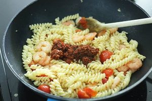 Pastasalade garnalen