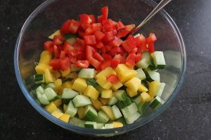Gegrilde zalm met salsa