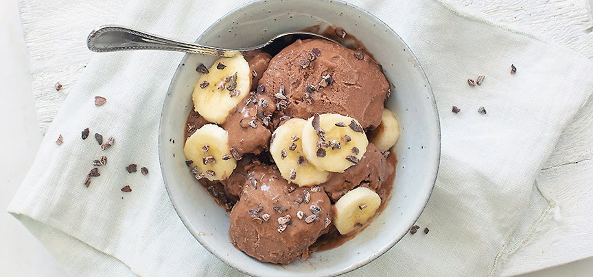 Gezond chocolade ijs