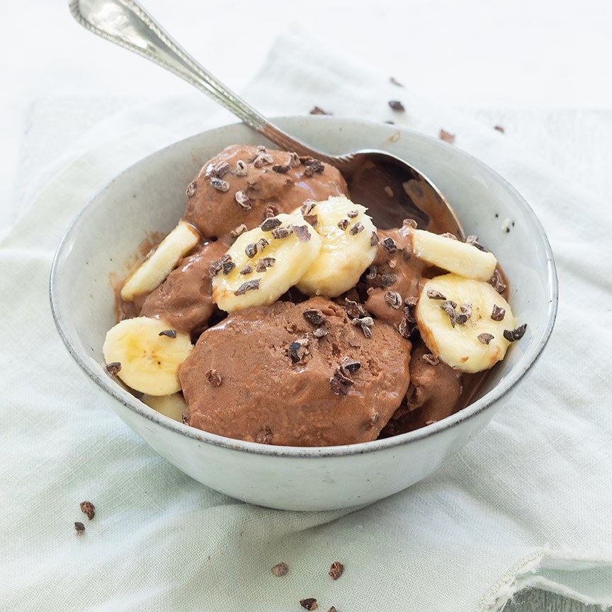 Gezond chocolade ijs