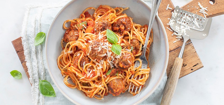 Spaghetti met gehaktballetjes