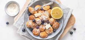 Citroen poffertjes met kokos