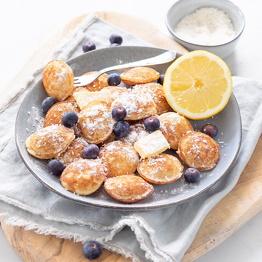 Citroen poffertjes met kokos 