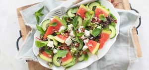 Watermeloen feta salade