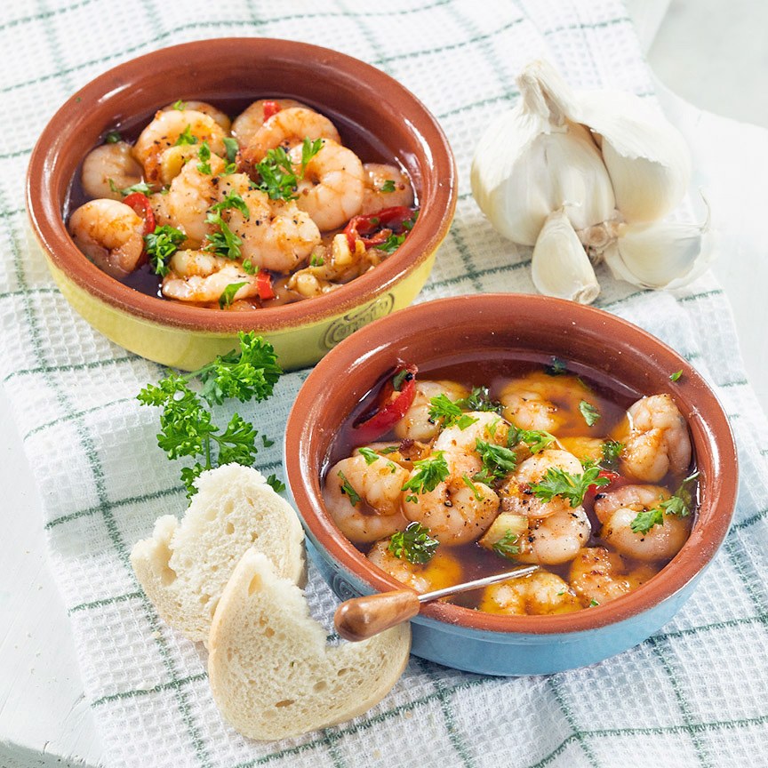 Garnalen-knoflook-tapas