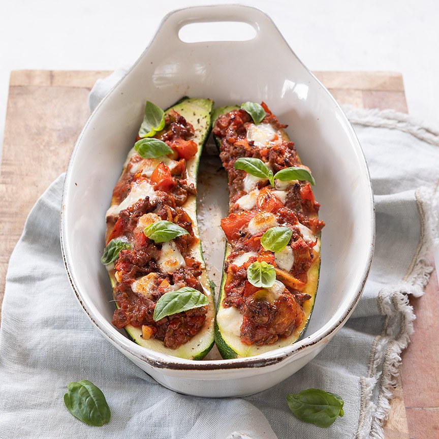 Italiaans gevulde courgette 