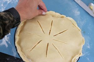 Amerikaanse appeltaart met dakje