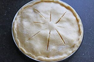 Amerikaanse appeltaart met dakje