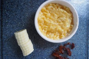 Havermout ontbijt met banaan