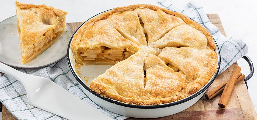 Amerikaanse appeltaart met dakje