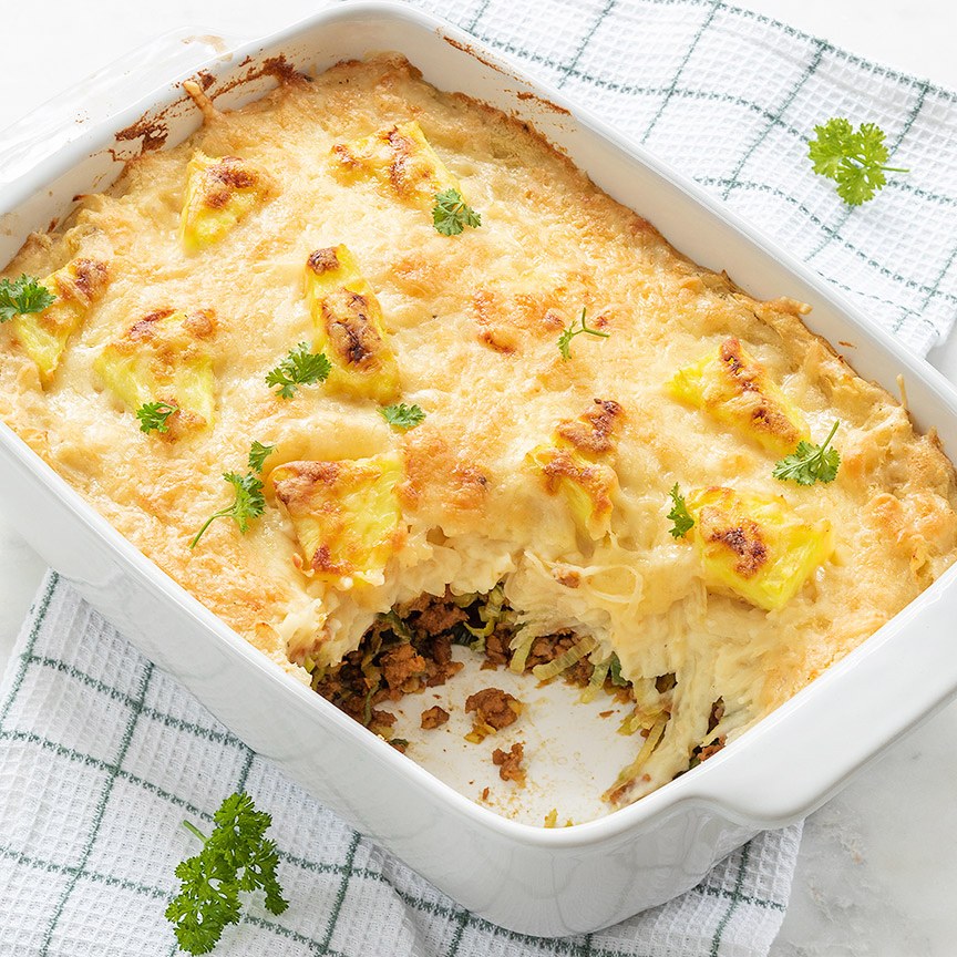 Zuurkoolschotel met ananas