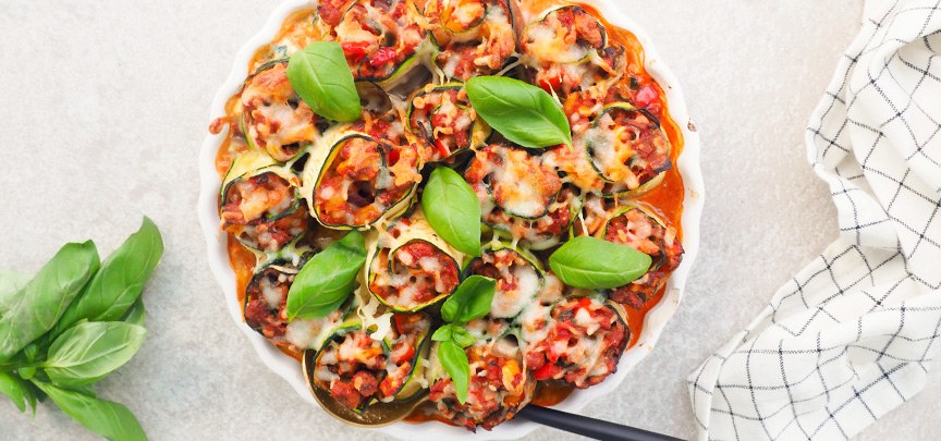 Koolhydraatarme cannelloni bolognese