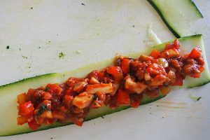 Courgette cannelloni bolognese