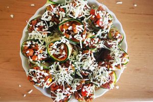 Courgette cannelloni bolognese