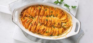 Zoete aardappel gratin