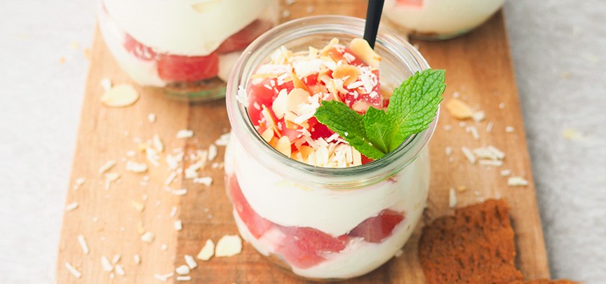 Stoofperen cheesecake trifle