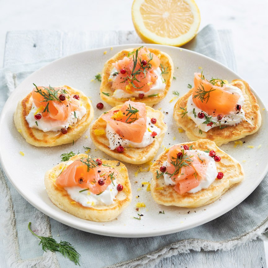 Blini met zalm